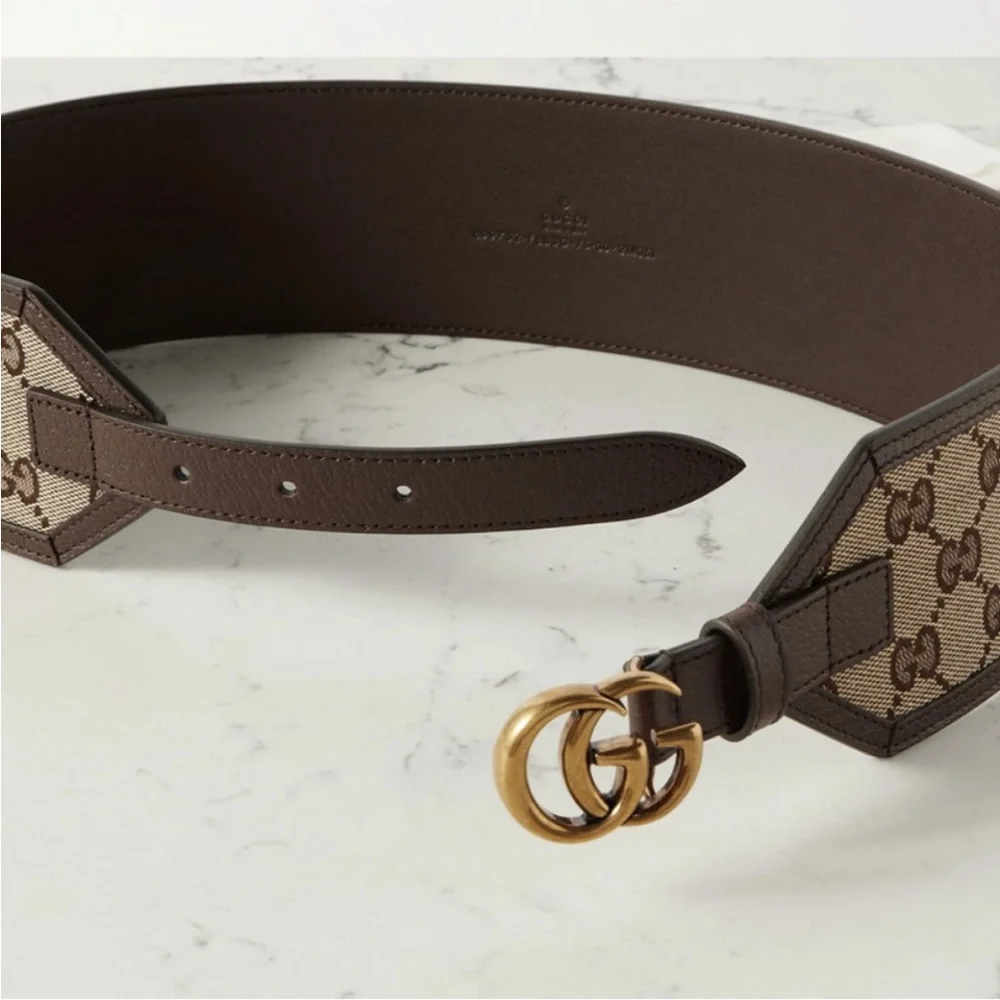 GUCCI GG logo supreme wide belt size 90